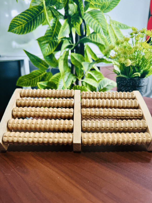 Wooden Foot Roller Massager - 5 Row